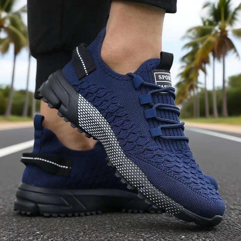 New 2025 Men Running Shoes Breathable Mesh Outdoor Grass Walking Gym Sneakers Comfortable Athletic Lightweight Training Footwear