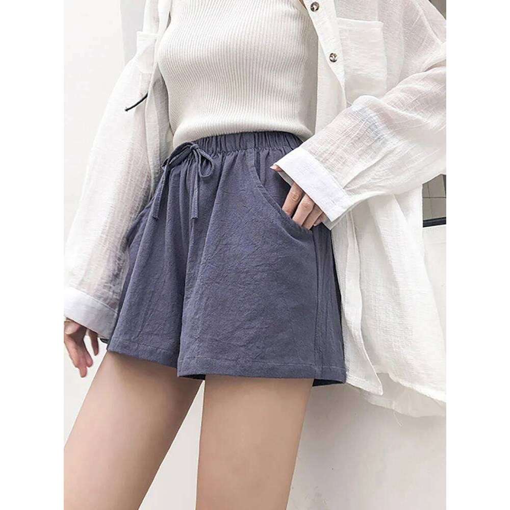 HELIAR Casual Linen Gym Workout High Waisted Ladies Short Women Shorts Sport Femme H260206