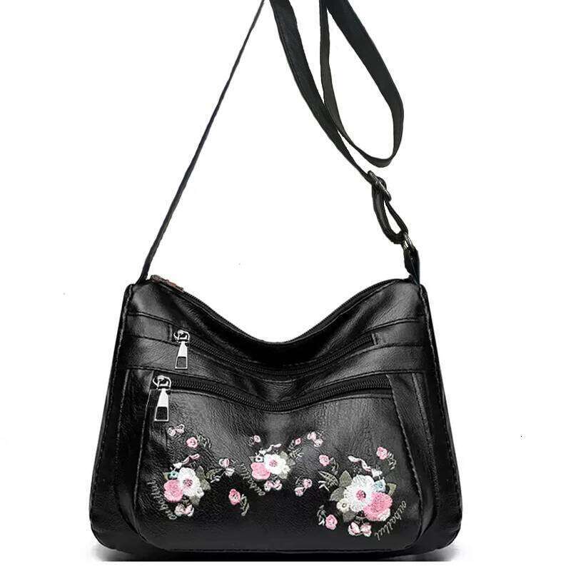 Neutral style handbag - new women's crossbody with embroidery, single shoulder bag, casual bag XJ260129