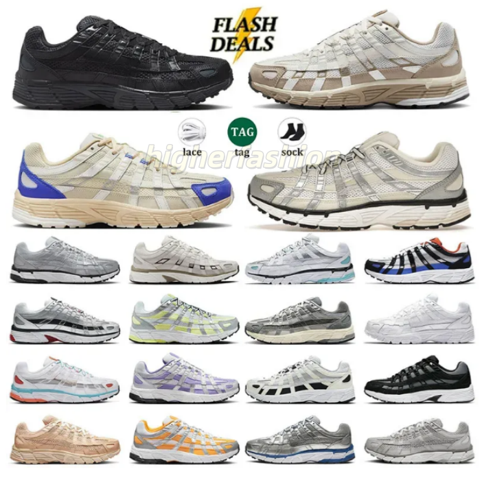 P6000 P 6000 Designer for Men Women Sneakers Triple Black White Khaki Wolf Grey Metallic Racer Blue Womens Outdoor Sports Trainers Casual Shoes