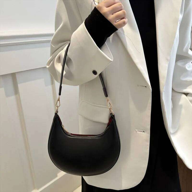 New Fashionable High-end Moon-shaped Baseball Showing Luxury Women's Single Shoulder Bag Elegant lady Handbags bolso mujer Y260205