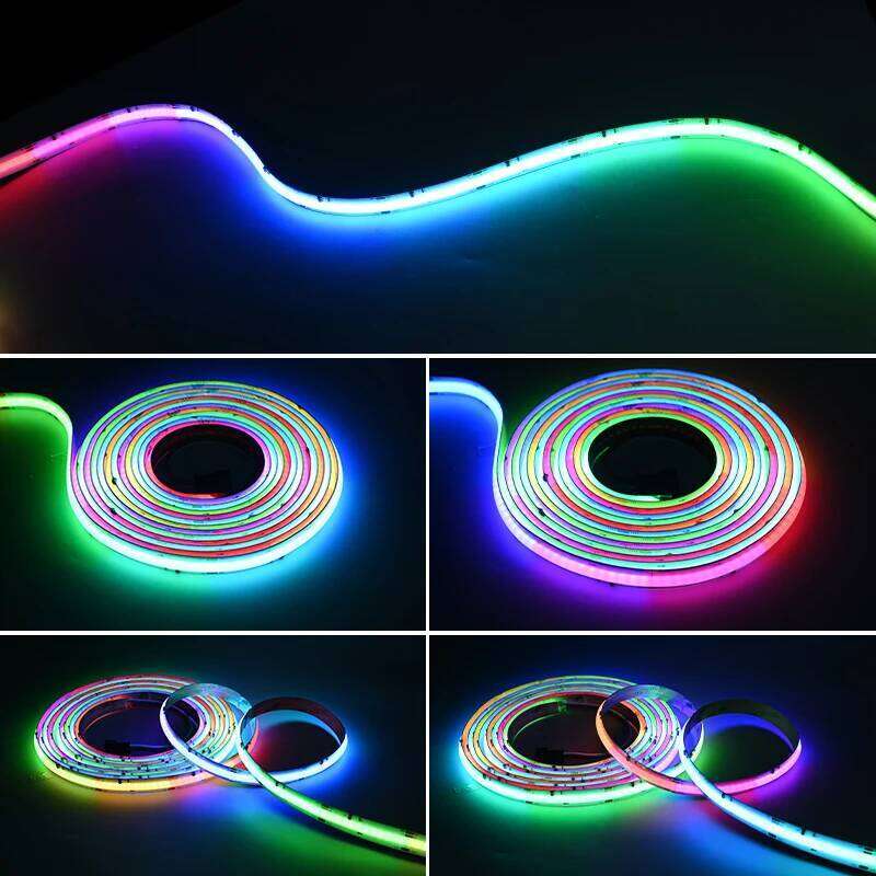 SPI COB RGBIC LED Strip Light Pixel WS2811 Addressable 720LEDs Dream Color WS2812B Flexible Dimmable FOB Lights RA90 DC12V 24V Z260206