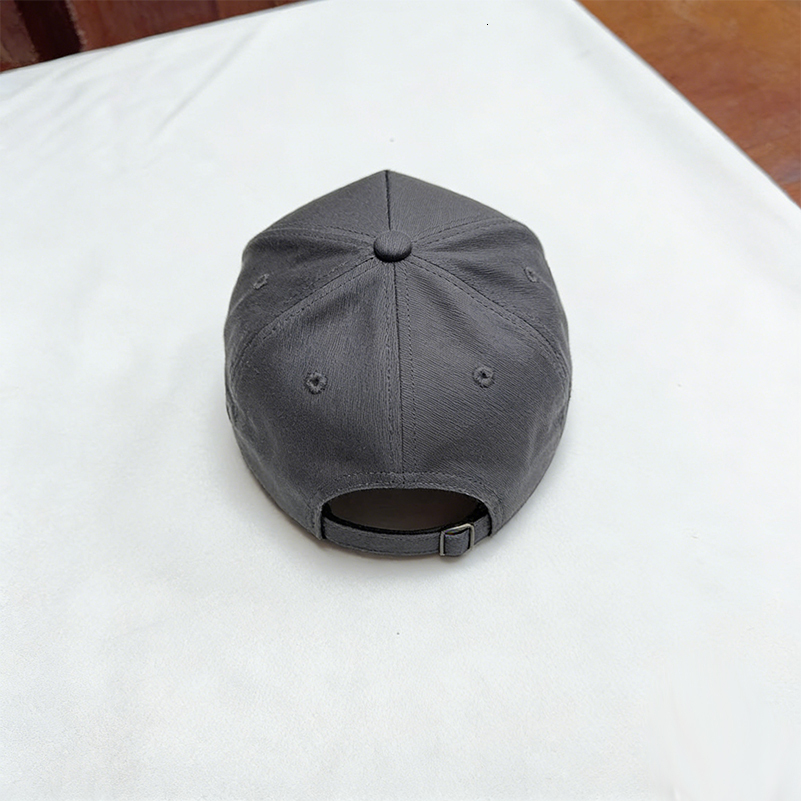 Men's Women's Gray Embroidered Lettering Cap Adjustable Curved Brim Casual Daily Hat