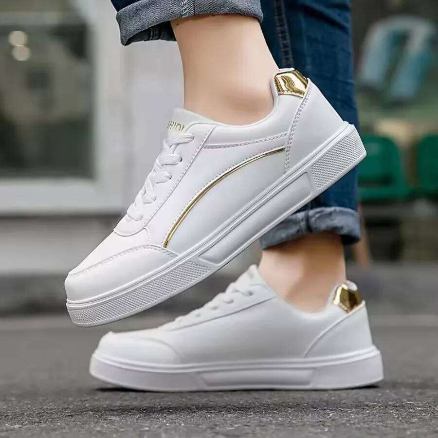 New Men White Skateboarding Comfortable Casual Sneakers Trend Anti Slip Walking Shoes Breathable Soft Soled Footwear Male