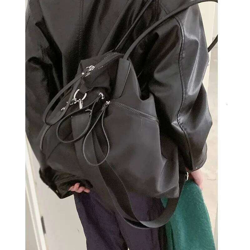 Casual Canvas Nylon Tote Women's Large Capaci Shoulder Crossbody Vintage Sle Pure Color Soft Handle Shopping Bag Y260205