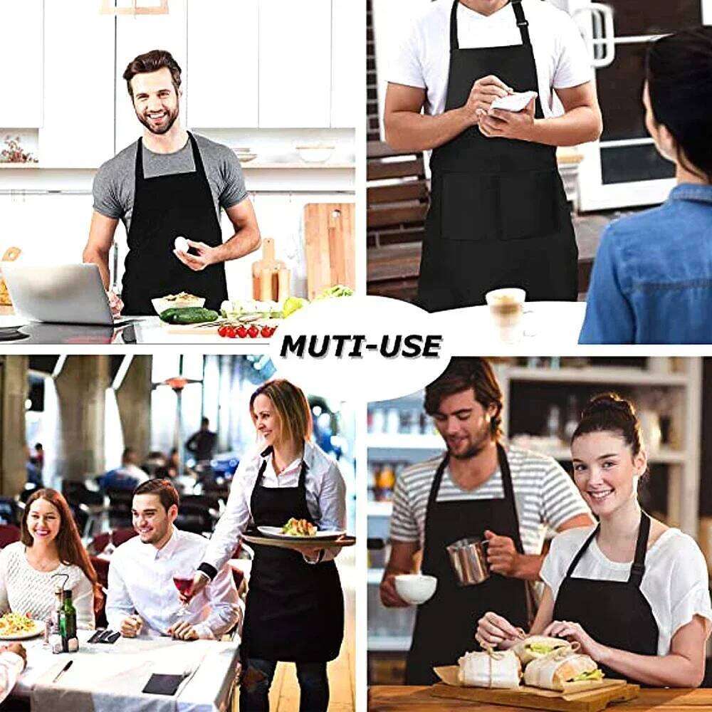 5/1Pcs Multi-colored Apron Women Men Kitchen Cooking Chef Restaurant Waitress ApronS Household Cleaning Accessories S260205