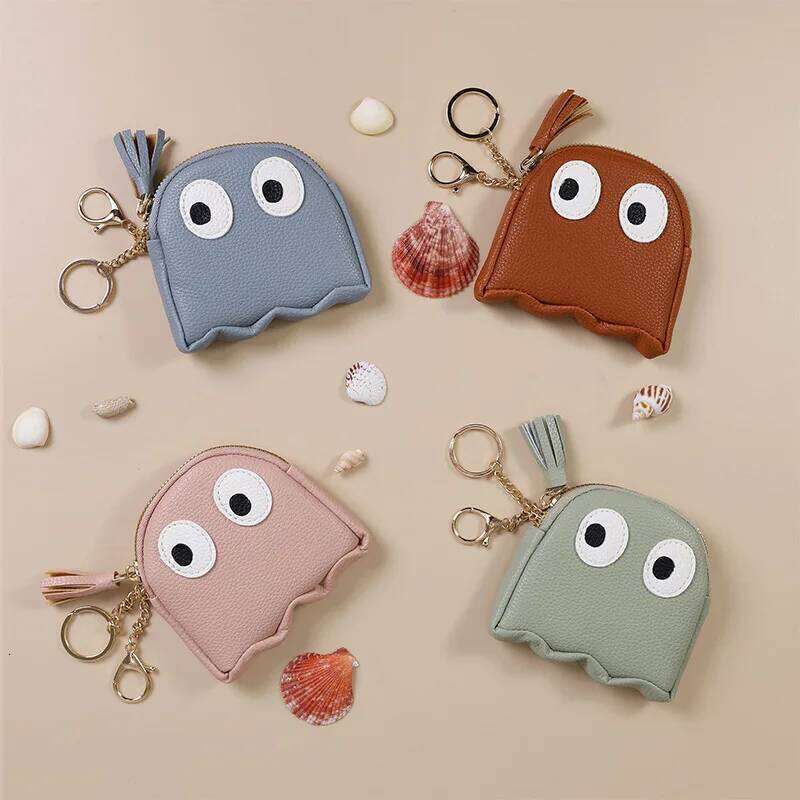 Women's Bag Mini Creative Cartoon Zipper Purse Funny Fashion Pink Color For Girls Cute Keychain Coin PurseSimple Y260206
