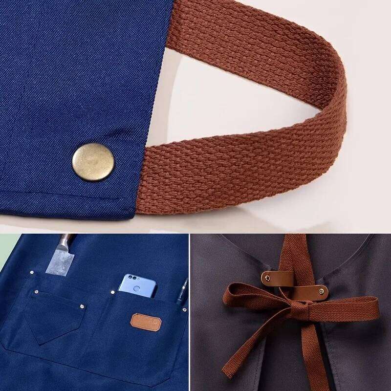 1PCS New Fashion Kitchen Aprons Woman Men Chef Work Apron for Grill Restaurant Bar Shop Cafes Beauty Nails Studios Uniform S260205