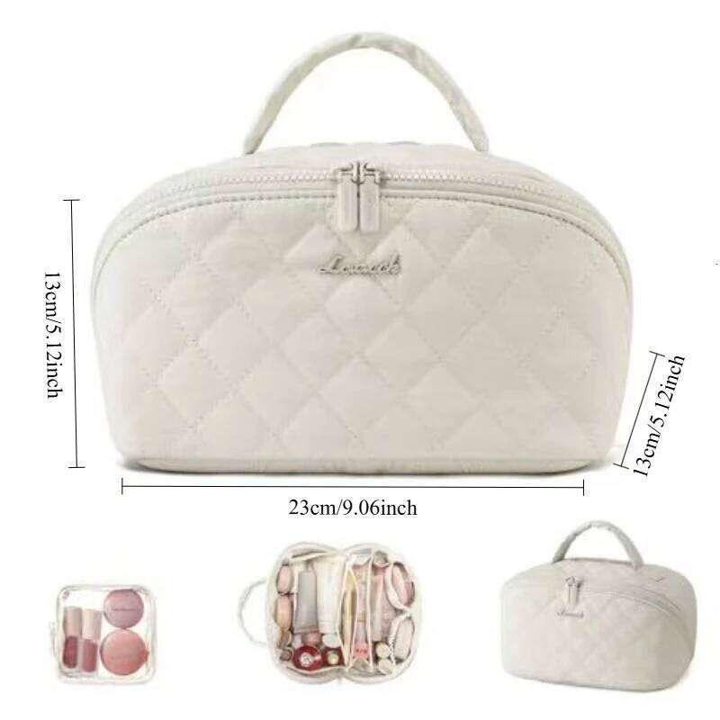 1pcs Large-Capacity Handheld Portable Makeup Outdoor Travel Toiletry Organizer Pouch Cosmetic and Skincare Storage Bag Y260206