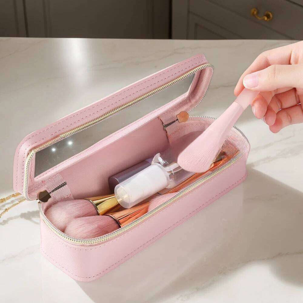Cosmetic Makeup Brush Storage Travel Toiletries Organizer PU Portable Small Beauty Case Wash Bag Pouch Y260206
