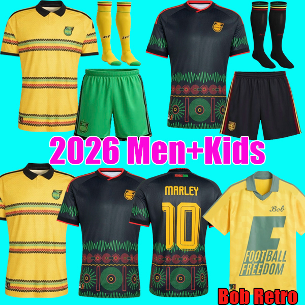 Jamaica Bob Marley 2026 World Cup Kit Retro 26 27 jamaica home soccer jerseys MARLEY 10 JAMAICA national Team Jersey football shirt fans player version men kids sets