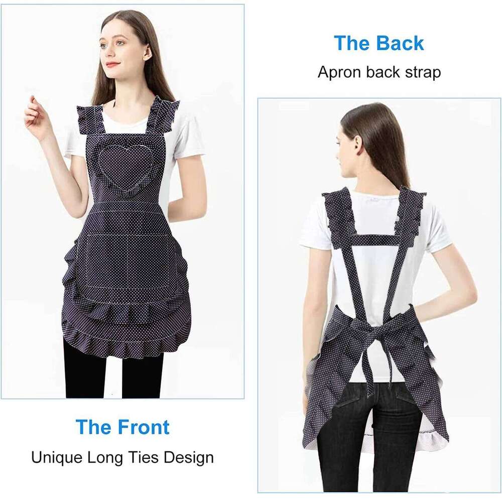 Cotton Canvas Apron Kitchen Household Small Fresh Female Fashion Wear-resistant Waist Breathable Anti-fouling Women's Overalls S260205