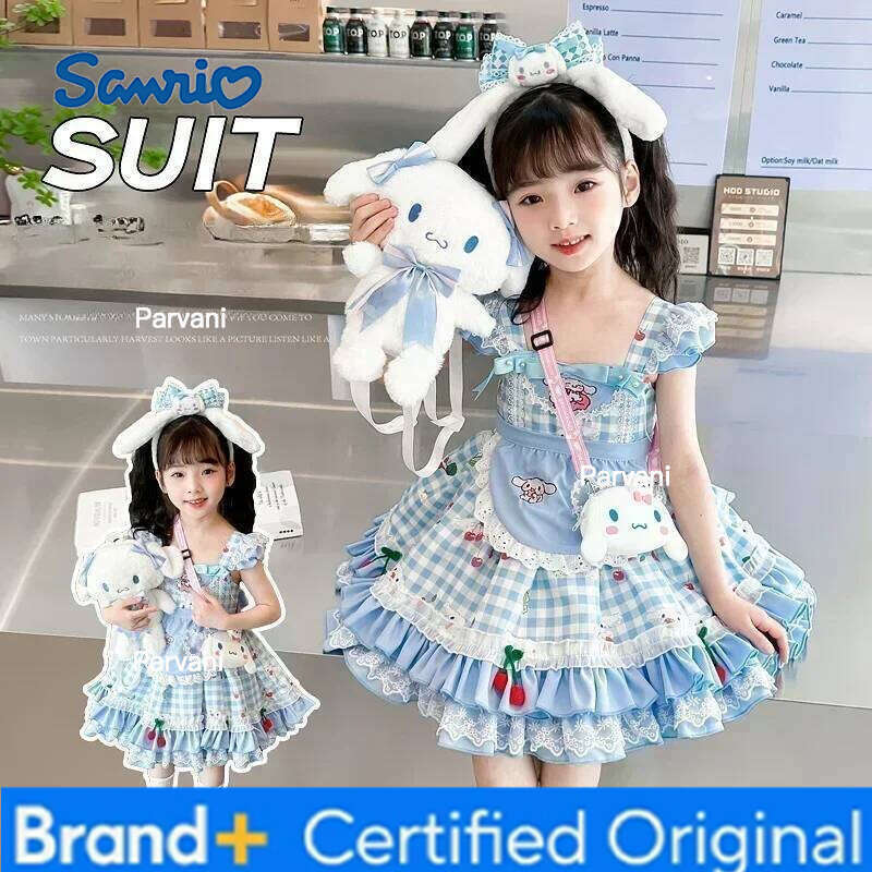 Sanrio Cinnamoroll Children's CosPlay Kuromi CartoonDress Blue Girl Strap Skirt My Melody Princess Dress Birthday Gifts H260206 - view 3