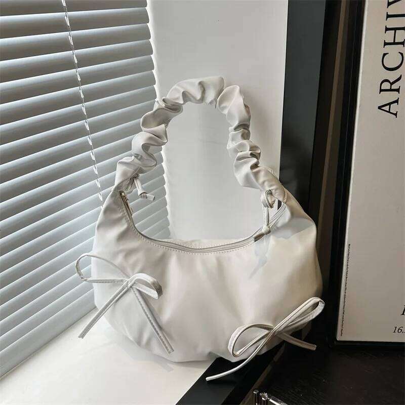 New Cloud Shape Women's Fashion Underarm Butterfly Knot Single Shoulder Bag Design Trendy Handbag Y260205