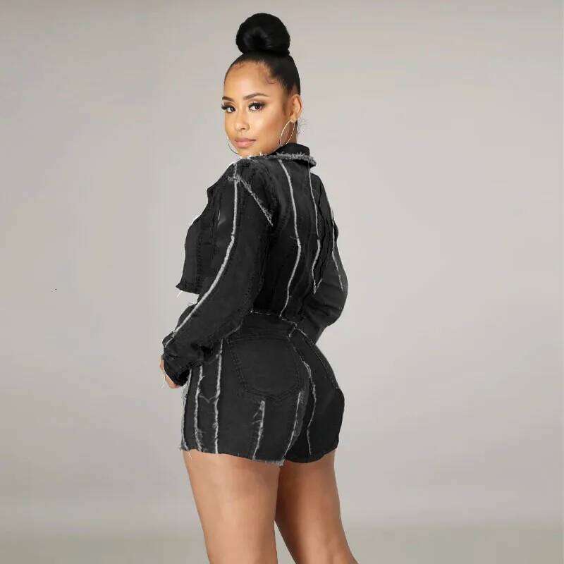 Retro High Street Fashion Distressed Asymmetrical Hem Design Straight Leg Short Jeans for Women Trendy Casual Denim jeans mujer C260206