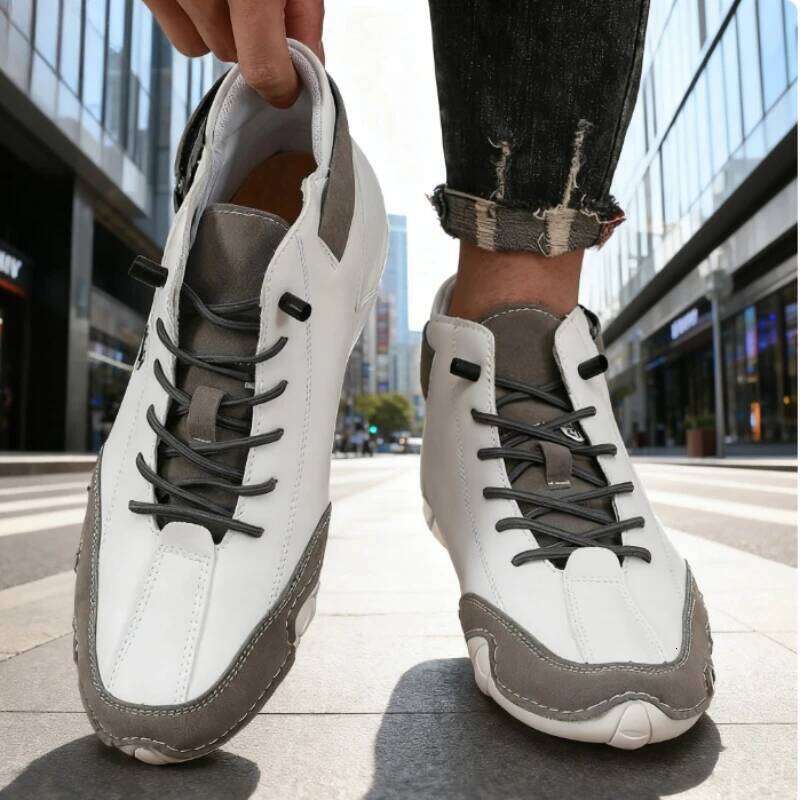 Casual Bare Boots Breathable Original Comfortable Soft Soled Men's High-quality Loafers Handmade Leather Flat Shoes