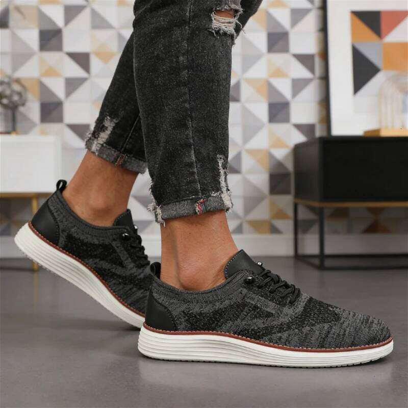 Men's Casual Sneakers Breathable Mesh Upper Lightweight Comfortable Walking Shoes Fashion Sole Soft Men Footwear Modern Style