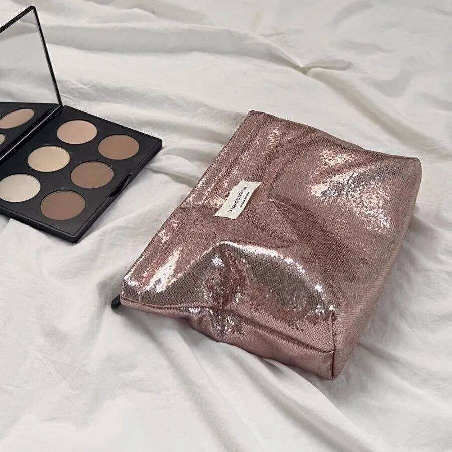 Leopard Print Canvas Makeup For Women, Portable Travel, Skincare Products, Lipstick Storage Bag, Toiletry Bag Y260206