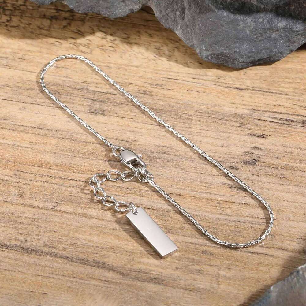 Thin Links Bracelets for Men Boys,Stainless Steel Chian Wristband Adjustable,Simple Jewelry Gifts 26H0206