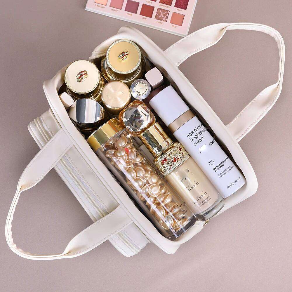 1pc large capacity multifunctional womendifferentiated makeup storage bag for business trips, hand-held toiletr Y260206