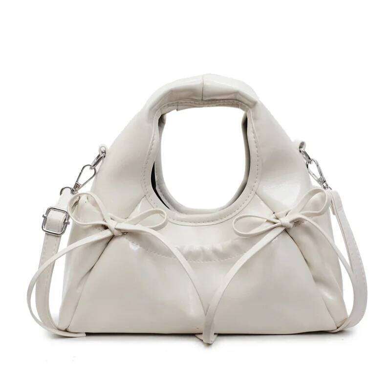 2025 Fashion New PU Shoulder High Quality Solid Color Hasp Bow Decoration Personality Hot Trendy Crossbody Bags for Women Y260205