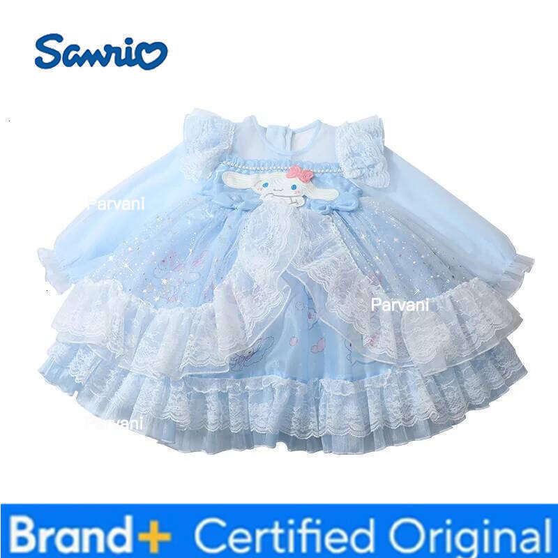 Sanrio Cute Cinnamoroll My Melody Girls Dres Lolita Role Play Spring Autumn Anime Princess Skirt Fashion Kawaii Birthday Festival Gift H260206 - view 6