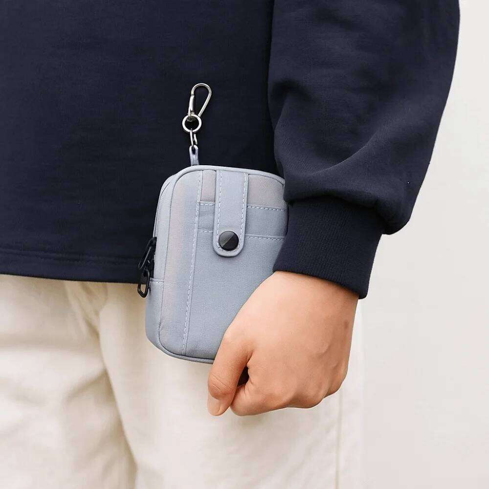 Simple Multifuctional Canvas Coin Purse Solid Color Zipper Earphone Square Lightweight Mini Storage Bag Outdoor Y260206