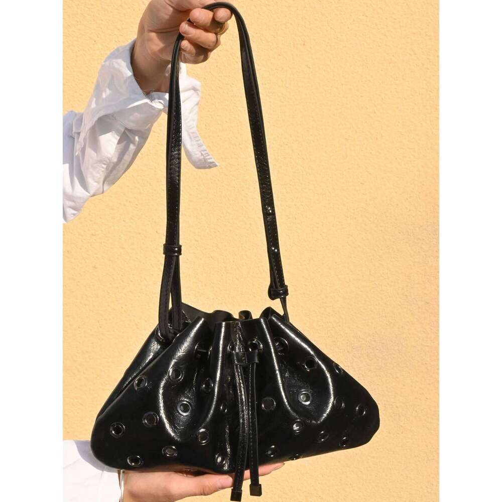 rivet hollow armpit women's versatile hand-held bucket bag 2025 New In Rivet Hollow Small Underarm Shoulder Y260205