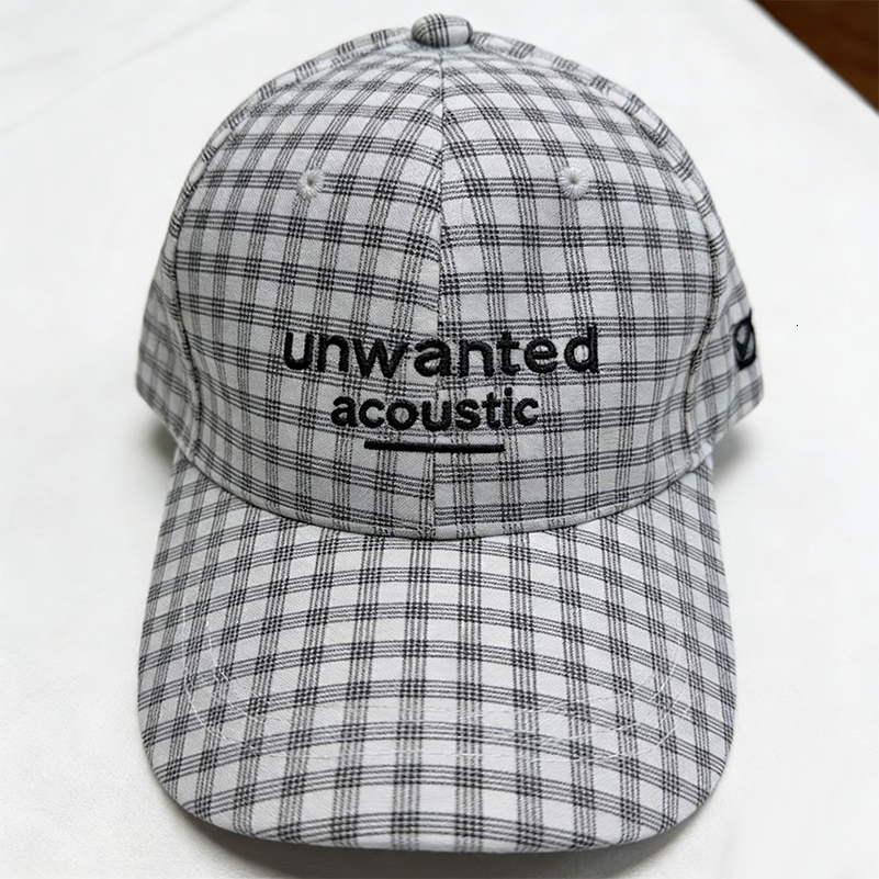 Men's Women's Plaid Embroidery Cap Adjustable Curved Brim Retro Casual Daily Hat
