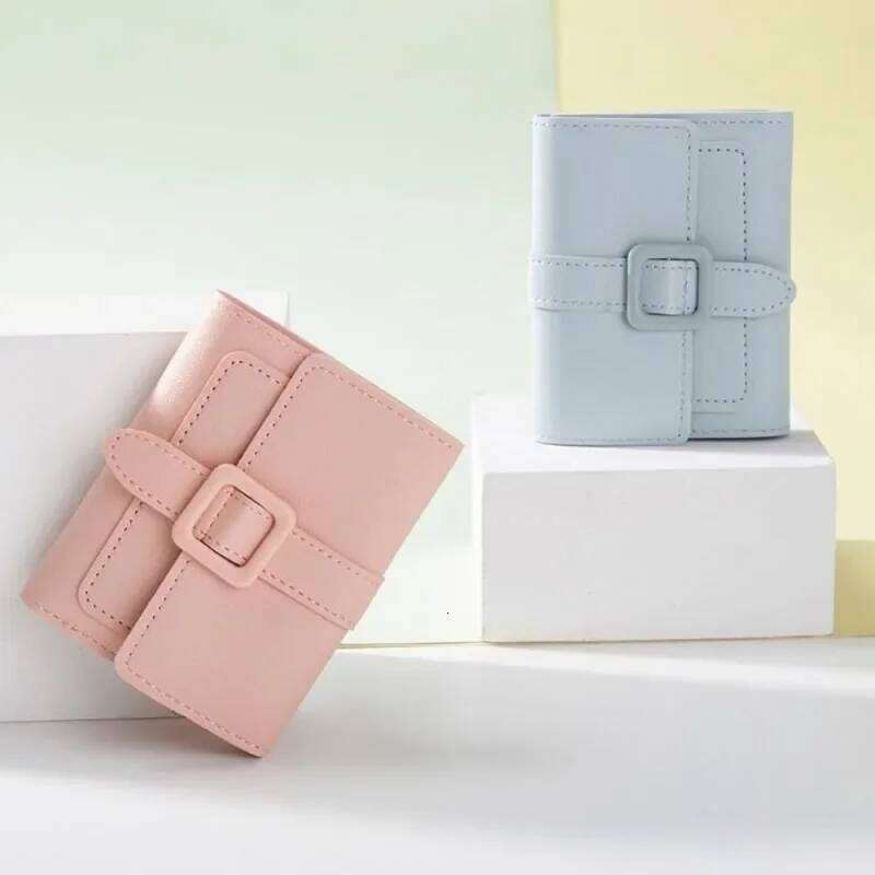 Candy Color Small Wallets PU Leather Pures Ladies Card Holder Mini Purse Coin Bag Multi Functional Wallet Women Purses Y260206