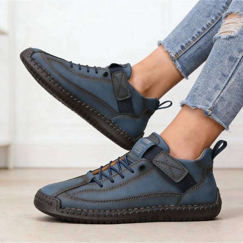 Spring Autumn Casual Shoes for Women British Style Retro Anti Slip Loafers Lace Up Comfortable Soft Sole Street Fashion Men Shoe