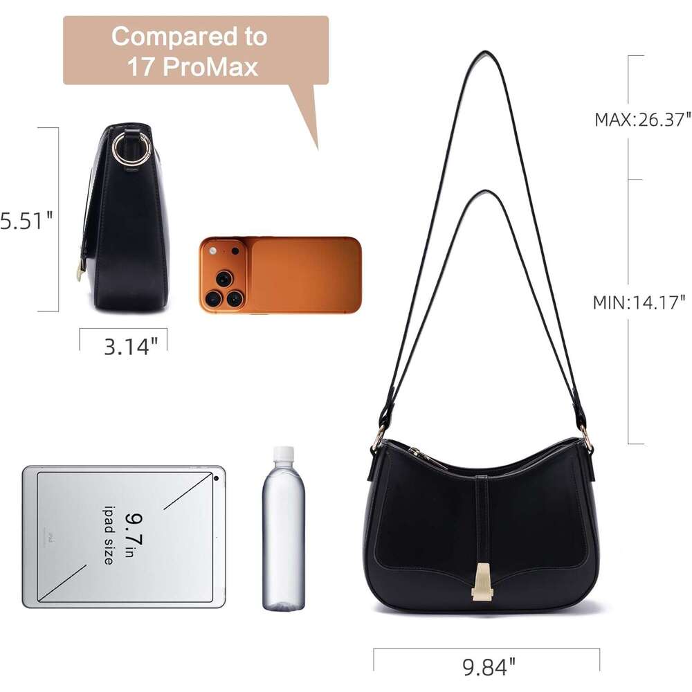 Crescent Shoulder Bag Women Vintage Retro Vegan Leather Clutch Tote Handbags Crossbody Bags Handbag For Women