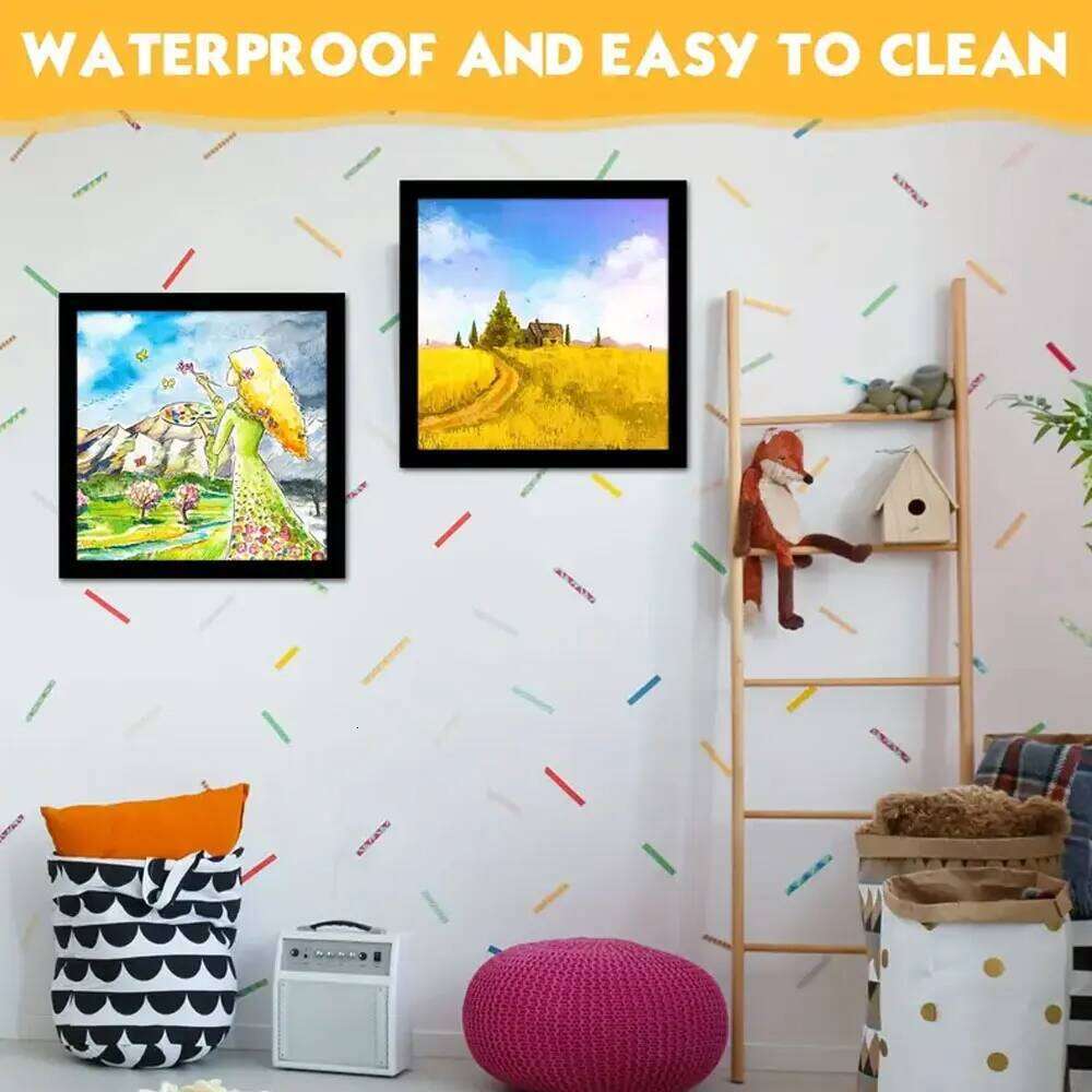 5pcs black self-adhesive magnetic photo frames, reusable, suitable for wall decoration and advertising display. S260205