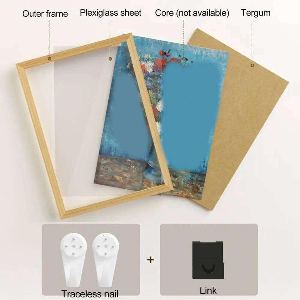 1Pc Photo High-quality Wall Picture with Shatter Resistant Plexiglass A4 Sized Painting Display Frame Home Decor S260205