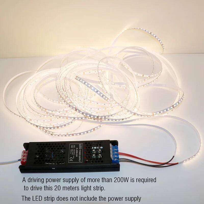 CRI90 High Brightness Single 5m 10m 15m 20m 25M 30m LED Strips 24V 12V Light Strip CRI 90 Flexible 20 meters Soft Lamp Bar Z260206