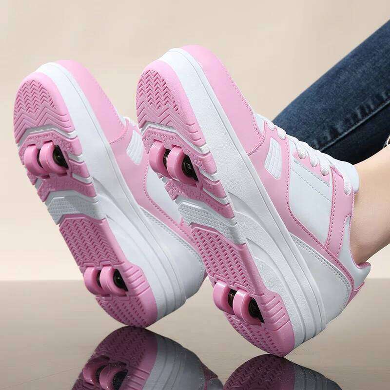 Four wheel roller Boys girls walking Casual outdoor sports slide and shrink school students pulleys shoes sneakers 26Y0206