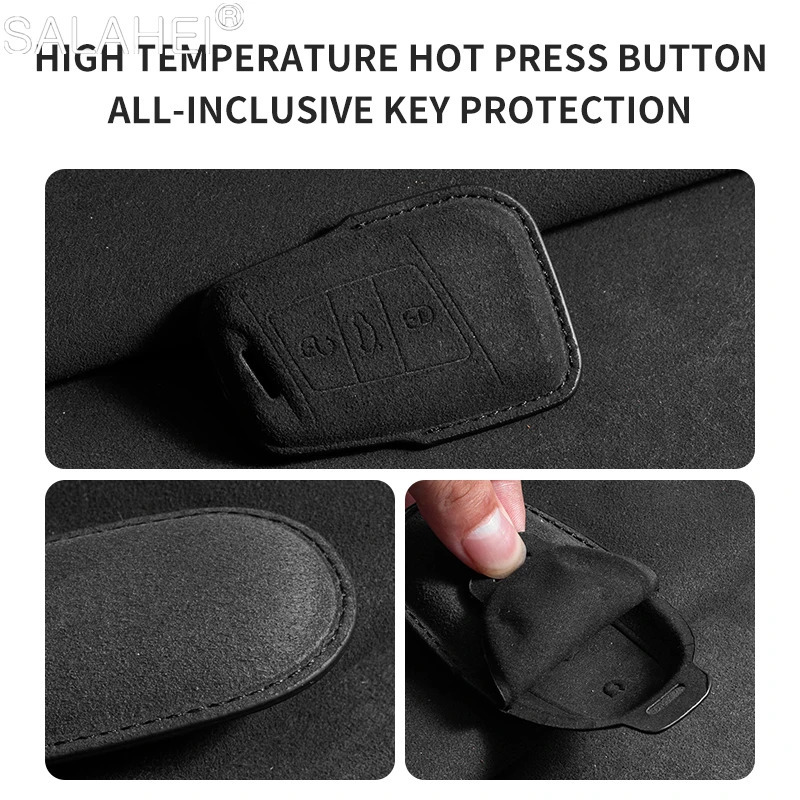 Suede Leather Car Key Case For key 260129