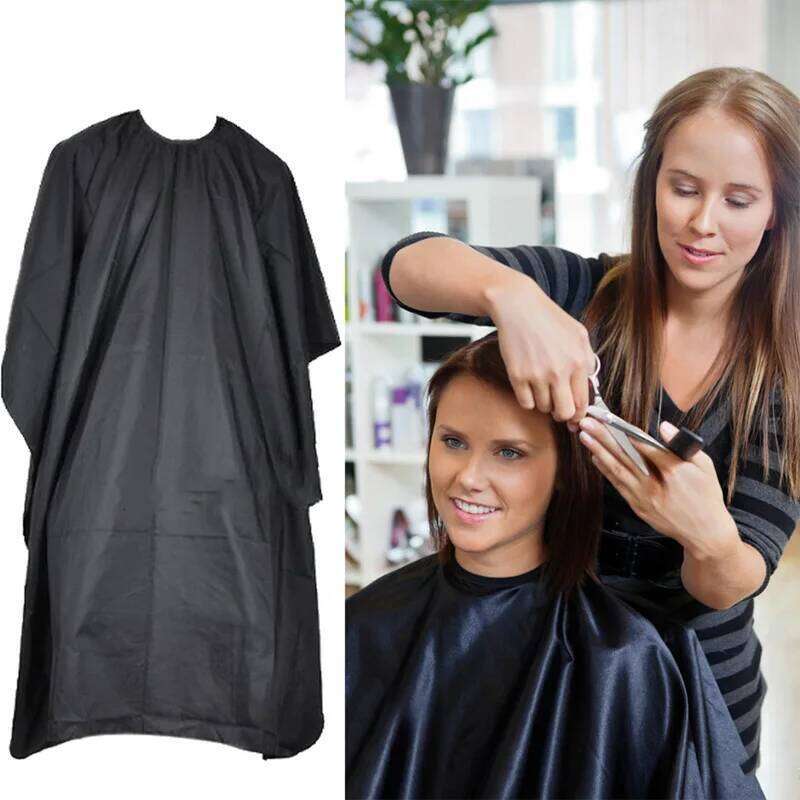 Black Cutting Cape Salon cloak Waterproof Hair cutting Dyeing Clothing Shaving Apron S260205