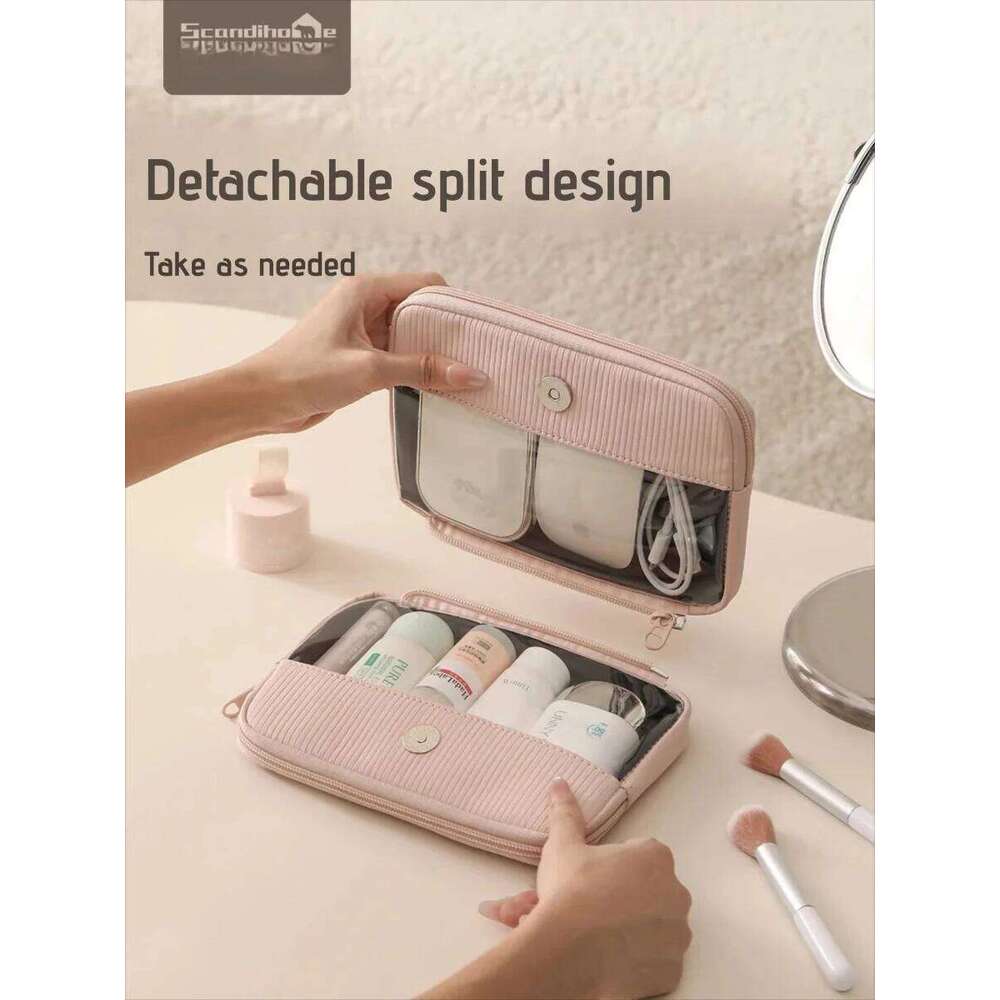 Travel Makeup Cosmetic Organizer Waterproof Toiletry Bag Large Capacity Clear Pocket Portable Storage for Women Y260206