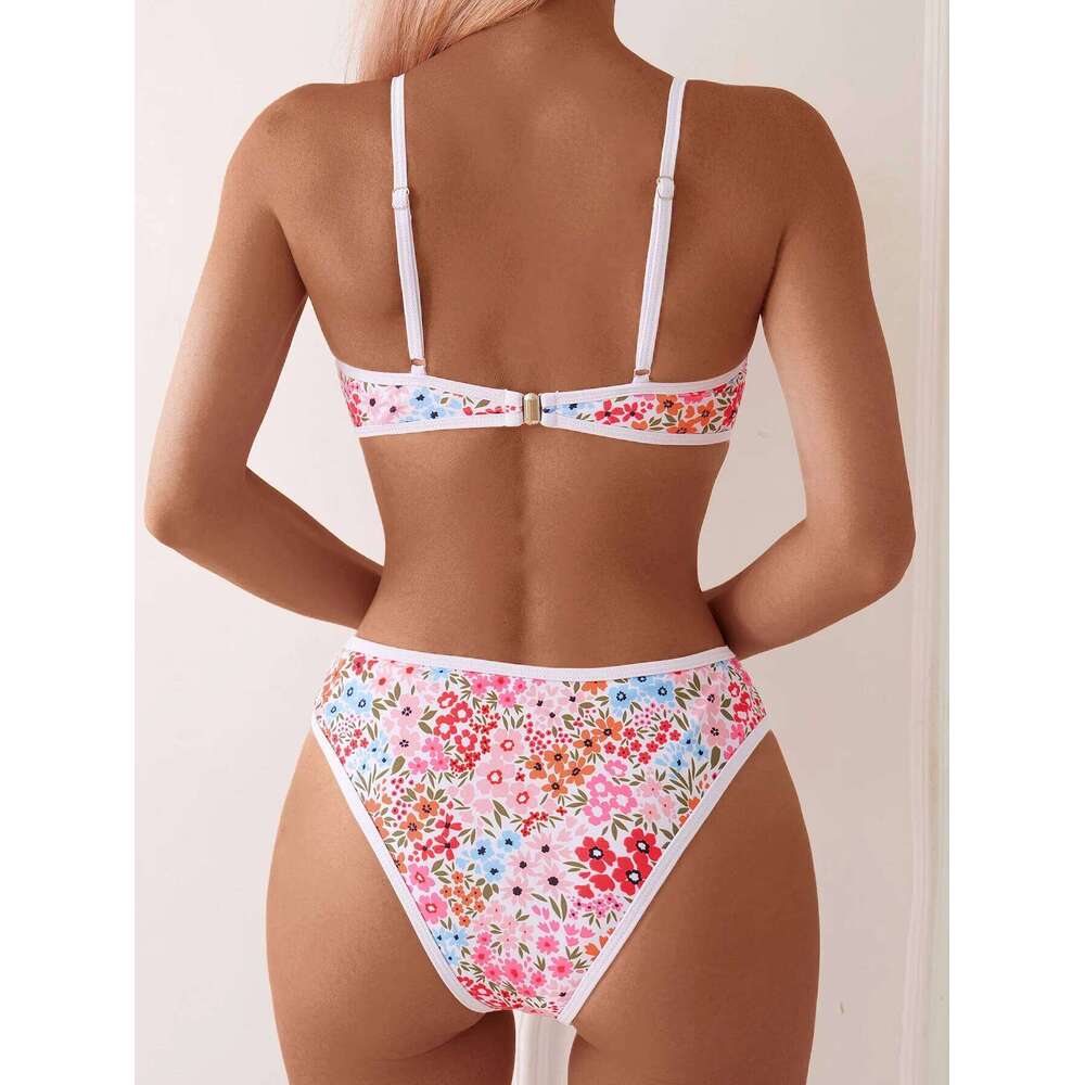 Sexy Leopard Print Bikinis Sets Women Front Metal Ring Push Up High Waist Swimsuit 2025 Summer Bathing Suit Two Piece Swimwear Z260206