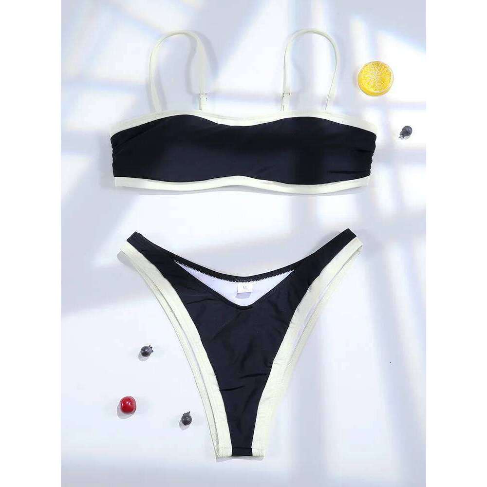 Miyouj Solid Color Beachwear 2026 Swimwear High Cut Bikini Set Bandage Two Piece Suit NSwimwear Low Waist Bathsuit Sexy Swimsuit Z260206