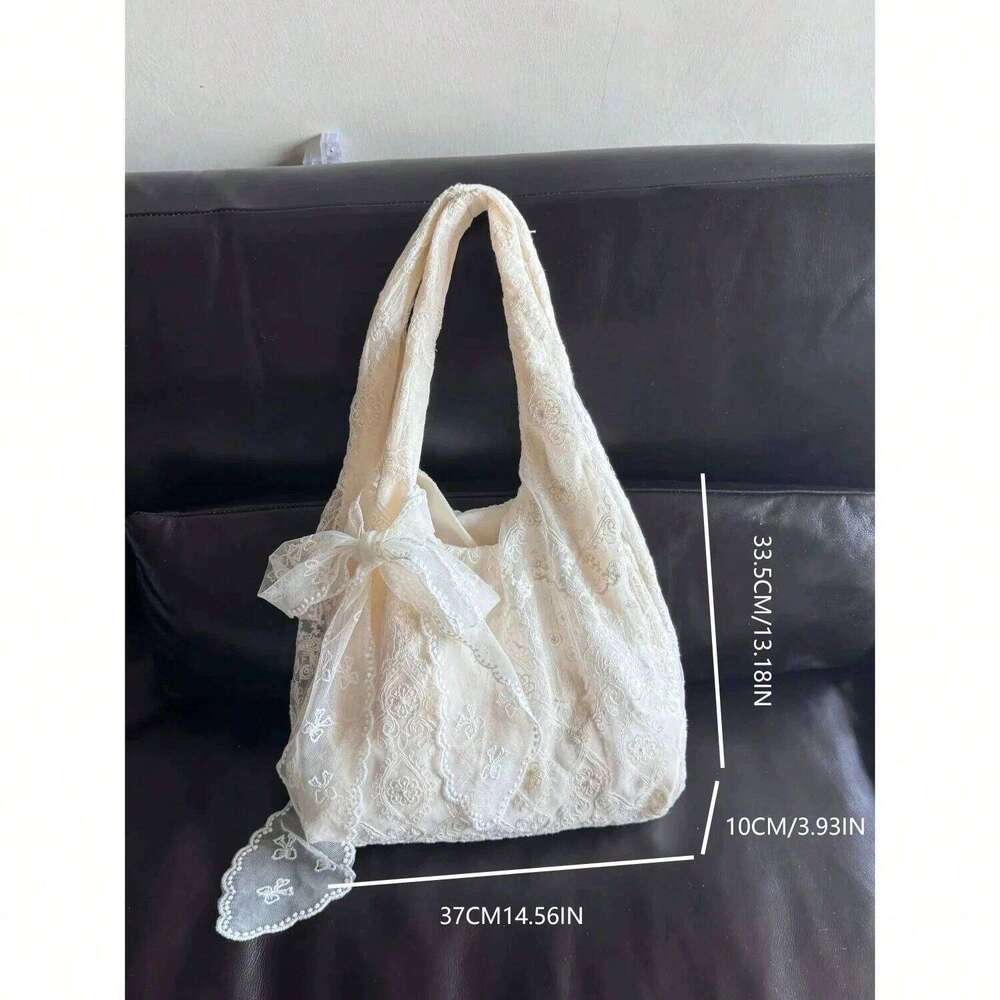 National Style Embroidered Elegant Casual Lady Tote Bag Shoulder Handbag With Large Capacity For Work Y260205