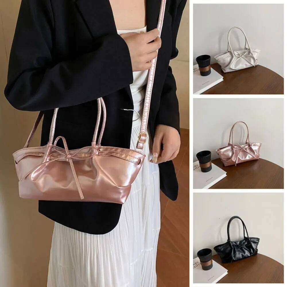 Tredny Designer Bowknot Bucket Gentle Pu Leather Bow Cross Body Casual Multi-color Women's Tote Bag Ladies Y260205