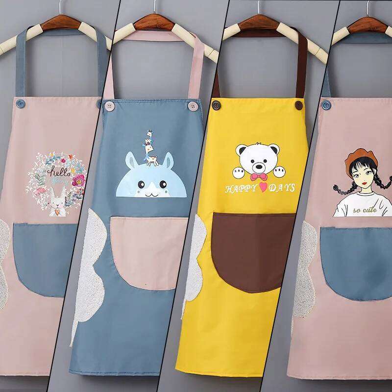 Waterproof and Oil-proof Female Fashion New Household Kitchen Supplies Tik Tok Drainage Gift Apron S260205