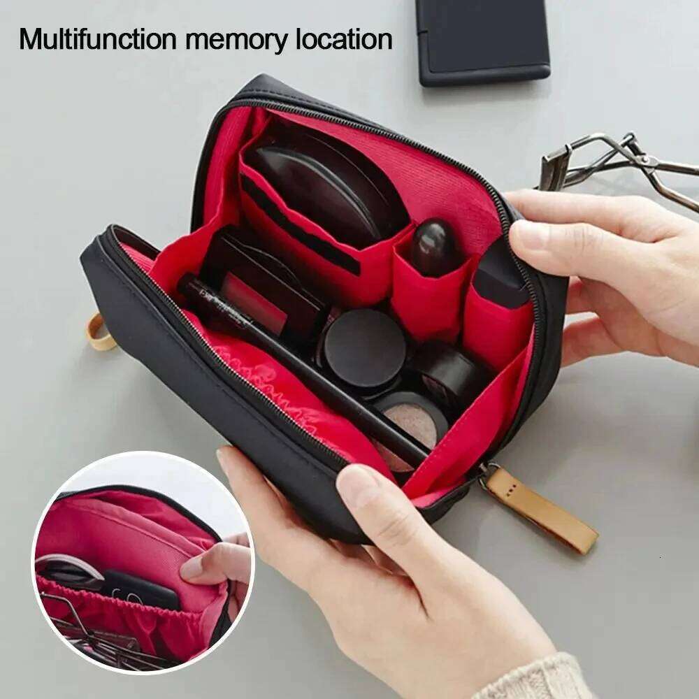Waterproof Portable Women Makeup Cosmetic Coin Pouch Storage Mini Lipstick Small Toiletry Bag Organizer Case Y260206