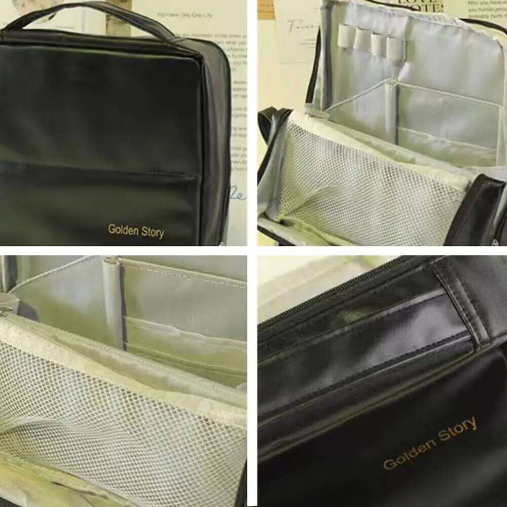 Vertical Makeup Standable Large Capacity Skincare Storage Bag Partitioned Multi-Compartment Cosmetic Organizer Women Y260206