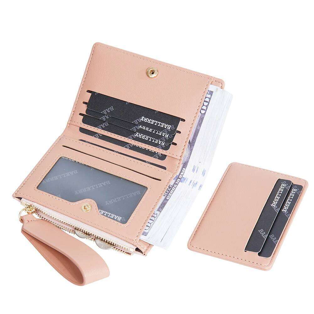 Cute Fashion PU Leather Mini Coin Women Solid Color Credit Bags Small Wallet Money Bag Purse Card Holder Y260206