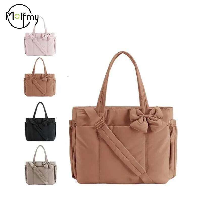 Women Shoulder Bags Winter Padded Purse Large Capacity Travel Tote Bag Shopping Handbag Designer Female Bolso 2025 Y260205