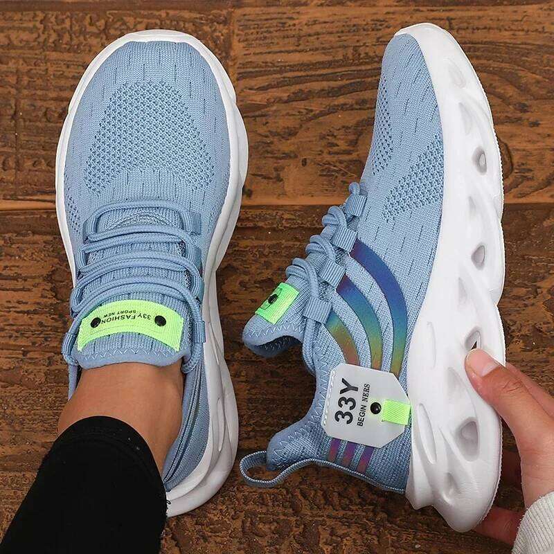 2025 Summer New Lightweight Mesh Breathable Running Shock-absorbing Soft Sole Fitness Women's Shoes