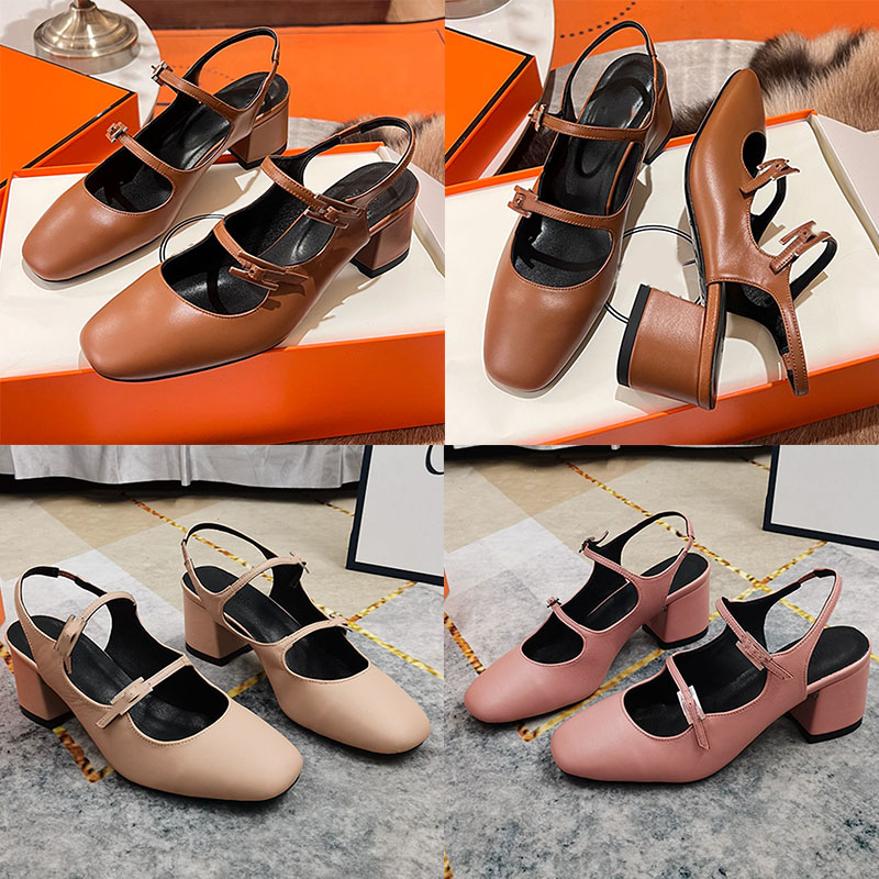 Womens Kitten Heel Jackie 50 pump goatskin New featuring Hapi buckle chic Versatile sandals Black leather sole Daily Outfit exposed heels High heeled sandals